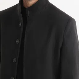 RARE RABBIT Men Dune Tailored Fit Mock Collar Open Front Jacket image 2