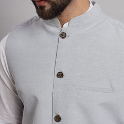 Latest Chikan Garments Mandarin Collar Nehru Jacket image 2
