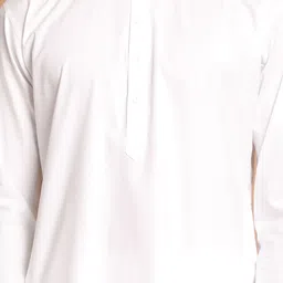 VASTRAMAY Men Pure Cotton Kurta with Pyjamas & Printed Nehru Jacket image 5
