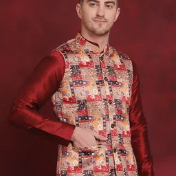 Jompers Printed Nehru Jacket image 4