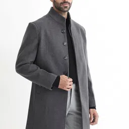 RARE RABBIT Men Dune Tailored Fit Mock Collar Open Front Jacket image 5