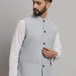 Latest Chikan Garments Mandarin Collar Nehru Jacket image 3