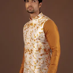 KISAH Abstract Printed Mirror Work Jacket image 3