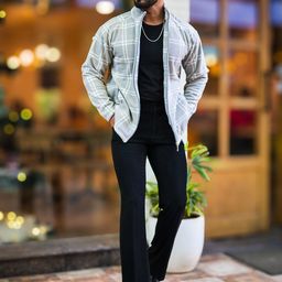 Maniac Men Checked Open Front Jacket image 4