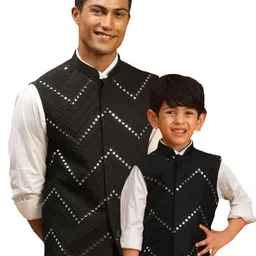 VASTRAMAY Boys Embellished Slim Fit Nehru Jackets-picture-23
