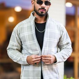 Maniac Men Checked Open Front Jacket image 3