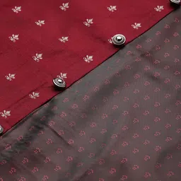 Sojanya Men Maroon & Silver Self Design Nehru Jacket image 2