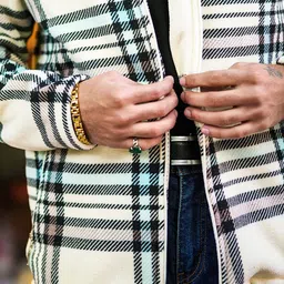 Maniac Men Checked Open Front Jacket image 2