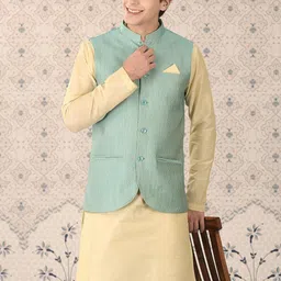 Ode by House of Pataudi Woven Design Nehru Jackets-picture-23