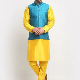 KRAFT INDIA Regular Kurta & Churidar With Nehru Jacket-picture-20