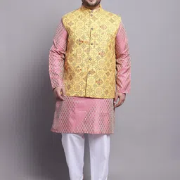 SOJANYA PLUS Plus Size Kurta With Pyjamas & Nehru Jacket-picture-0