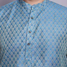 SOJANYA PLUS Ethnic Motifs Woven Design Kurta With Pyjamas & Nehru Jacket image 4