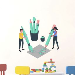 rawpockets Multicoloured Startup Making Ideas Printed Waterproof PVC Vinyl Wall Sticker-48