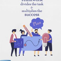 rawpockets Multicolour Teamwork Plans Wall Stickers-image-99