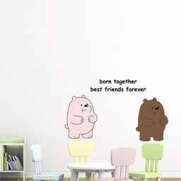 rawpockets Multi-Coloured Born Together PVC Vinyl Wall Stickers-7