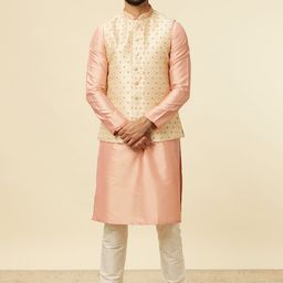 Manyavar Woven Design Nehru Jacket-9