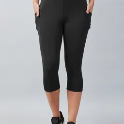 Blinkin Women Slim-Fit Three-Fourth Length Rapid Dry Gym Tights With Side Pockets-image-77