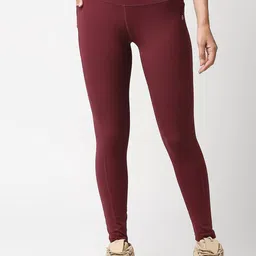 Soie Women High Waist Ankle Length Quick Dry Sports Leggings With Side Pockets-24