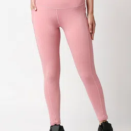 SOIE Women High Waist Ankle Length Quick Dry Sports Leggings With Side Pockets-image-38