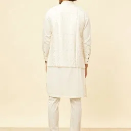 Manyavar Woven Design Sequined Nehru Jacket image 5