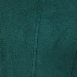 Ginger by Lifestyle Women Green Leather Crop Tailored Jacket image 3