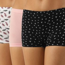 Pack of 3 Women Boy Short White, Pink, Black Panty-image-26