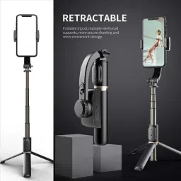 EVAAENTERPRISES Q08 Gimbal in Black color 3 Axis Gimbal for Mobile image 3