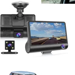 1080P 4 inches LCD car Dash Cam for car security Reverse Assist Camera System Black LCD-image-4