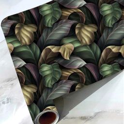 125 cm Wall Stickers DIY Wallpaper 3D Leaf Print for Living,Room,Ceiling,Office,Kitchen Self Adhesive Sticker-10