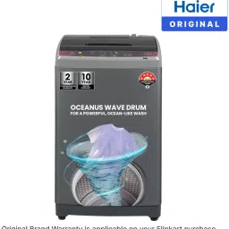 haier 8 kg Balance Clean Pulsator, Custom Wash Cycles with 15 Mins Quick Wash, Magic Filter Fully Automatic Top Load Grey image 2