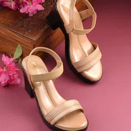 The Roadster Lifestyle Co. Beige Open Toe Platform Heels-35
