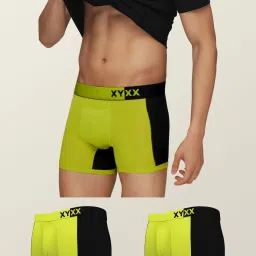 Pack of 3 Dualist Intellisoft Micro Modal Color Blocked Solid Men Trunk-picture-0