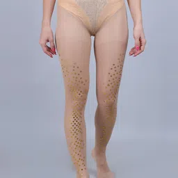 COLOR STYLE Women High-Rise Sheer Fish Stockings-image-50