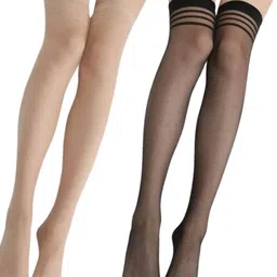 BAESD Pack Of 2 Thigh High Sheer Pantyhose  Stockings-image-92