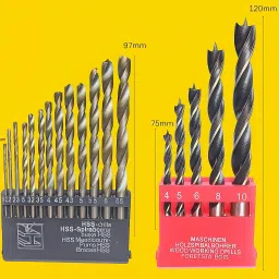 royal way Combo 13 Pcs HSS Bits And 5 Pcs Wood Working Drill Bit Set (Pack of 2) image 3