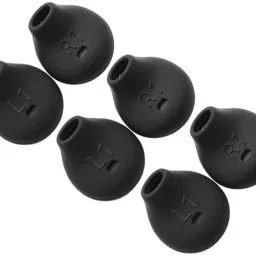 QWEEZER 6 Pcs (3 Pair) Black earbuds Anti-Slip Silicone Replacement Ear Tips In The Ear Headphone Cushion (Pack of 6, Black) Silicone replacement In The Ear Headphone Cushion-image-52