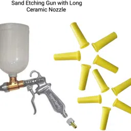 Sand Blasting Gun 1 Pcs with Ceramic Nozzle Long type 10 Pcs Combo Pack Pressure Blaster Sand Blaster-image-11