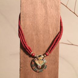 AAKRITI ART CREATIONS Unisex Brass-Plated Beaded Necklace-image-47