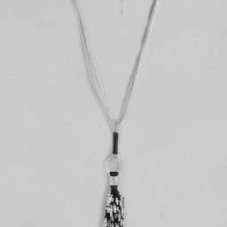 RICHEERA Silver-Plated Beaded Tasselled Detail Necklace-image-29