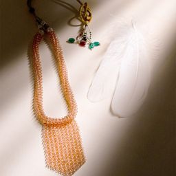 VIRAASI Brass Crystal Beaded Necklace-image-44