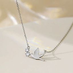 ISHKAARA Silver-Plated Rhodium-Plated Necklace-image-0