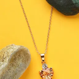 DressBerry Rose Gold-Plated Heart Pendant & Chain-image-71