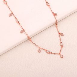 GIVA Rose Gold Sterling Silver Rose Gold-Plated Necklace-image-1