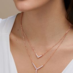 MINUTIAE Rose Gold-Plated Stone Studded Layered Necklace-16