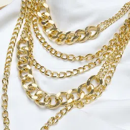 JOKER & WITCH Gold-Plated Alice Chain Link Layered Necklace-49
