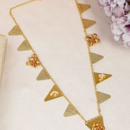 Silvermerc Designs Gold-Toned & White Brass Gold-Plated Handcrafted Necklace-picture-13