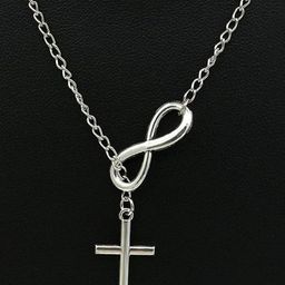 Pinapes Set of 2 Gold-Plated Cross & Infinity Necklace-97