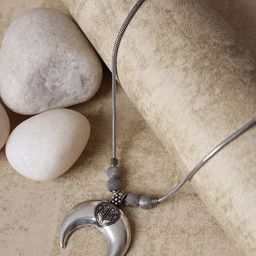 Jazz and Sizzle Silver-Toned German Silver Silver-Plated Oxidised Necklace-image-60