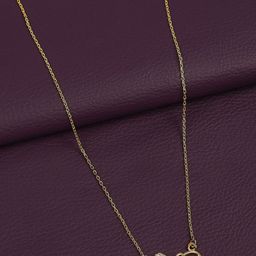 AccessHer Gold-Toned & White Brass Gold-Plated Handcrafted Necklace-27