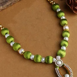 AKSHARA Girls Gold-Plated Statement Necklace-82